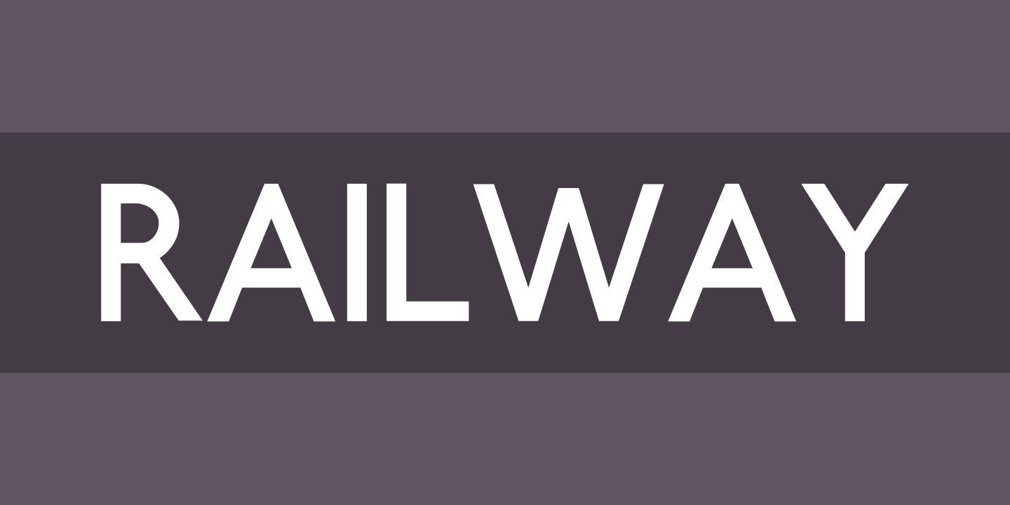 Railway Font preview